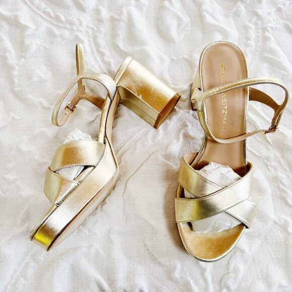 Stuart Weitzman Carmen Platform Sandals Size 12 - Picture 6 of 8